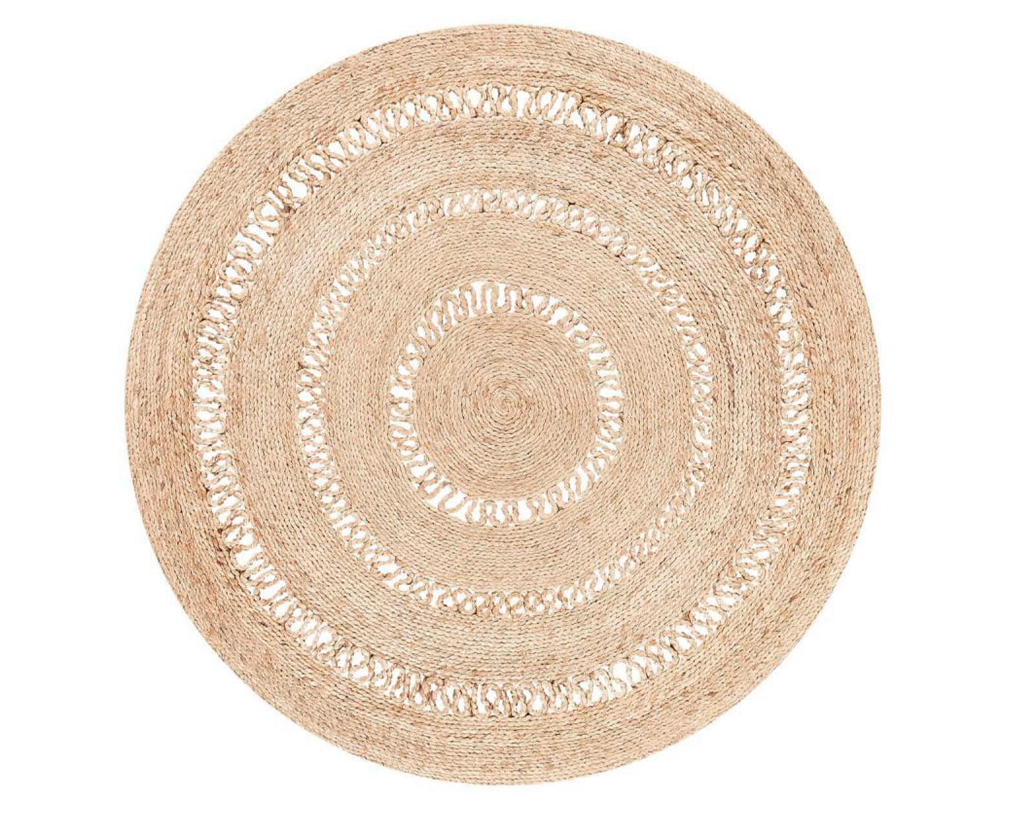 Form Design Alfombra redonda Oasis yute crudo 150x150 cm