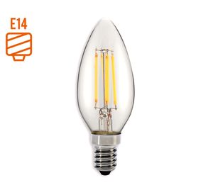 Ampolleta LED 4W E14 luz cálida vela Nex