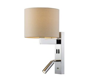 Apliqué USB Led 2L plateado pantalla cuadrada