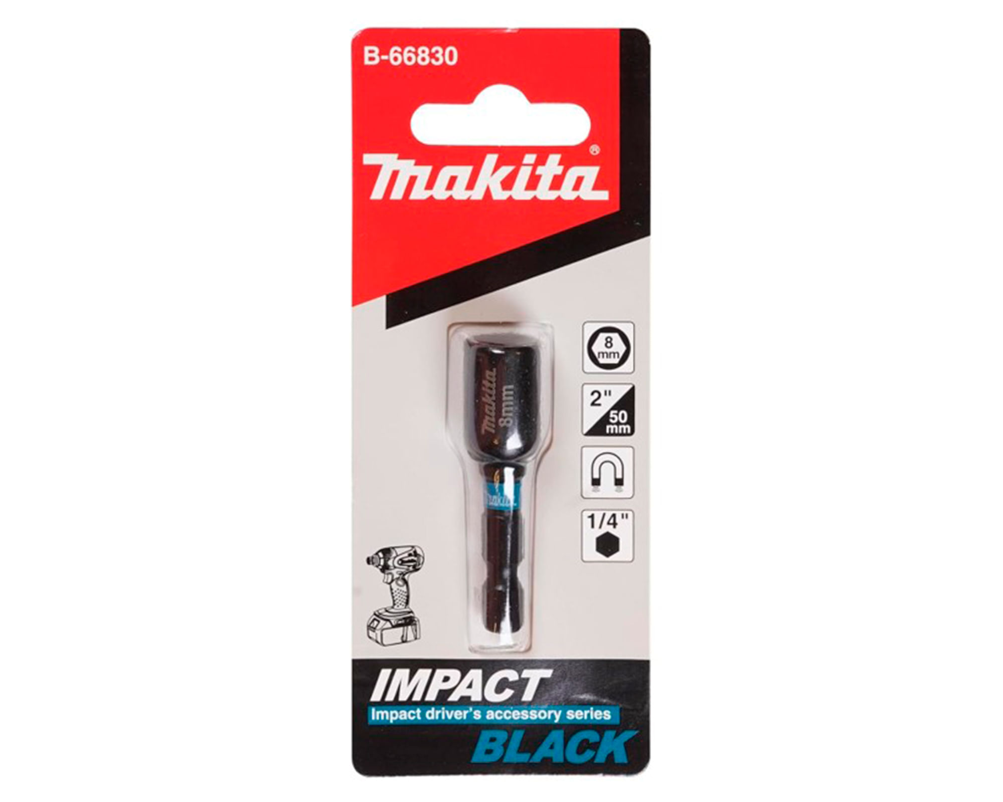 Adaptador magnético Impact Black B-66830 8 mm
