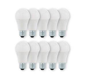 Ampolleta LED 9W E27 luz cálida 10 unidades