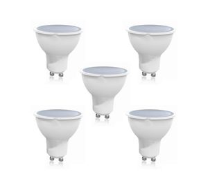 Ampolleta 7W GU10 luz fría 5 unidades