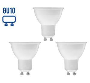 Ampolleta led 6W GU10 luz cálida 38º 3000K 3 un