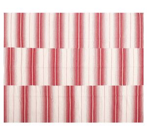 Alfombra 140x200 cm Hand woven rustic blanco/rojo Dib