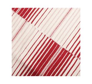 Alfombra 140x200 cm Hand woven rustic blanco/rojo Dib