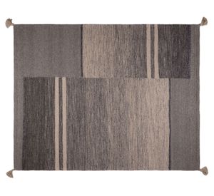 Alfombra 190x290 cm Handwoven Wool line gris Dib