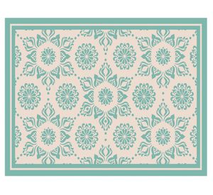 Alfombra de cocina 40x60 cm Flor Indú turquesa