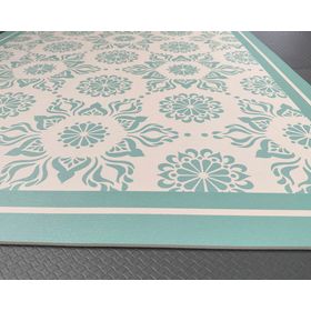 Alfombra de cocina 40x60 cm Flor Indú turquesa