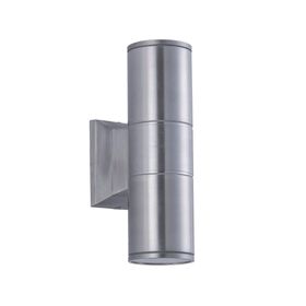 Aplique de pared exterior GU10 2L plata