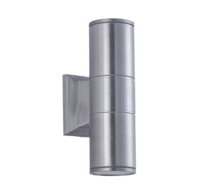 Aplique de pared exterior GU10 2L plata