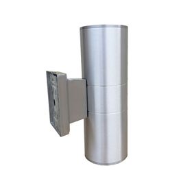 Aplique de pared exterior GU10 2L plata