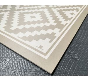 Alfombra de cocina Rombos PVC arena 50x90 cm
