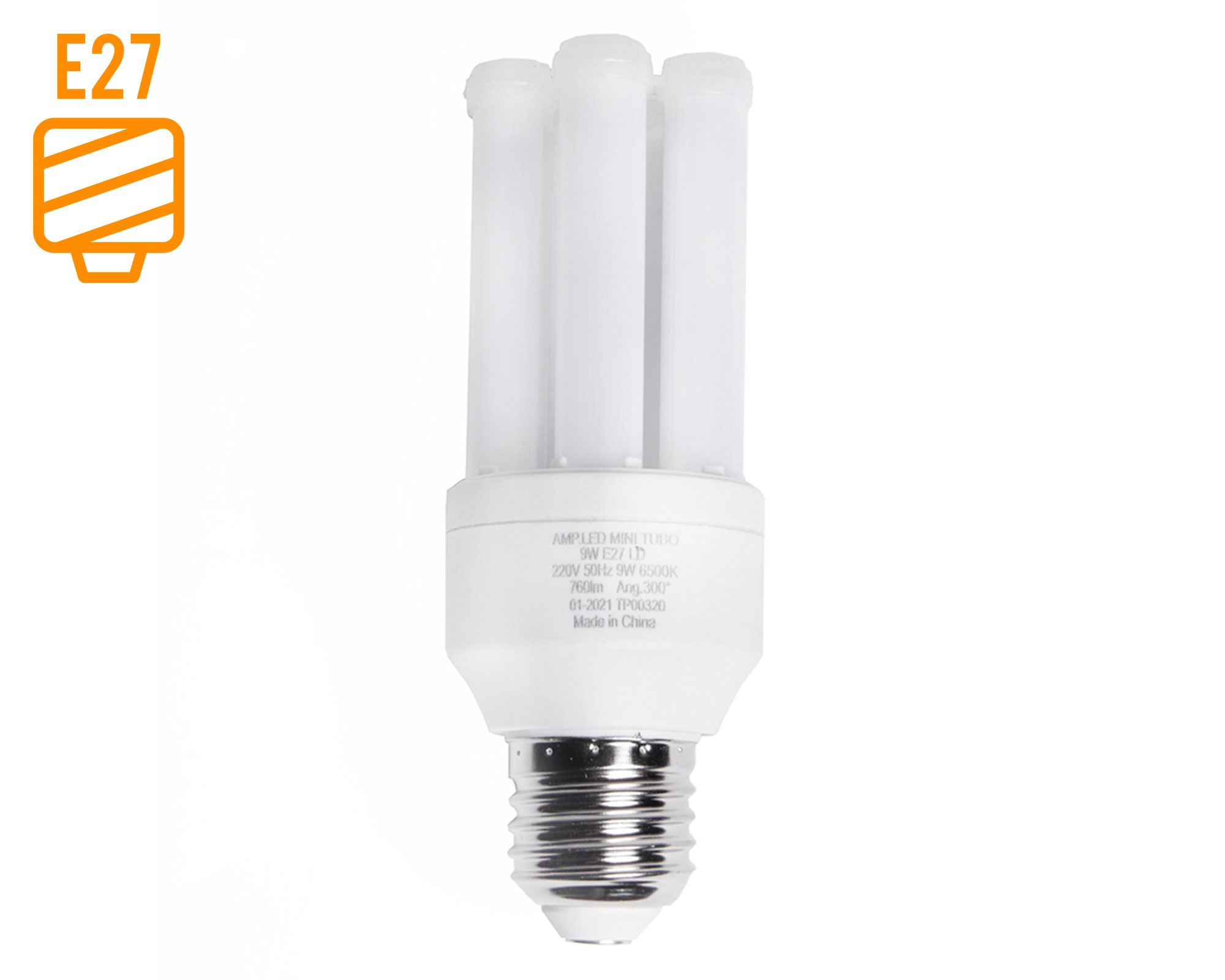 Ampolleta LED 9W E27 luz día Mini Tubo Elfa.