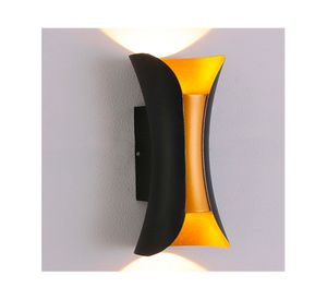 Aplique LED decorativo 6W luz cálida negro