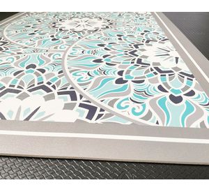 Alfombra de cocina 50x90 cm Mandala tradicional calipso