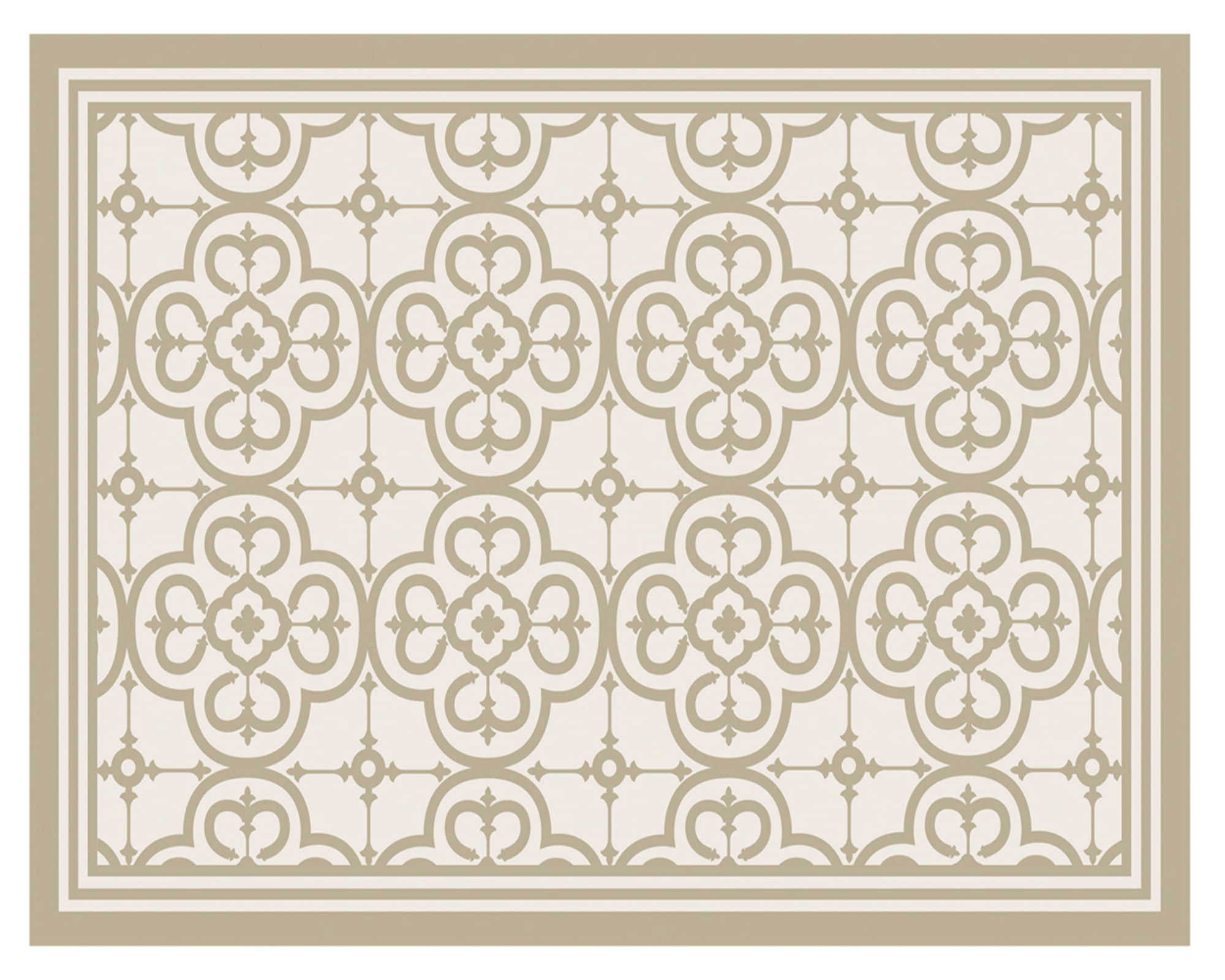 Alfombra de cocina Flor Árabe PVC arena 40x60 cm