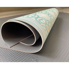 Alfombra de cocina 50x70 cm Flor Árabe turquesa