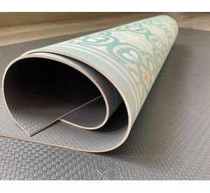 Alfombra de cocina 50x70 cm Flor Árabe turquesa