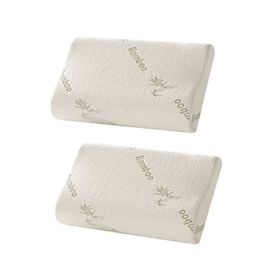 Almohada viscoelásticas funda bambu LXP64 beige 2 un
