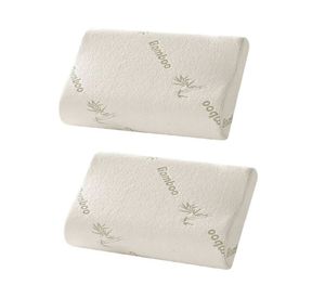 Almohada viscoelásticas funda bambu LXP64 beige 2 un