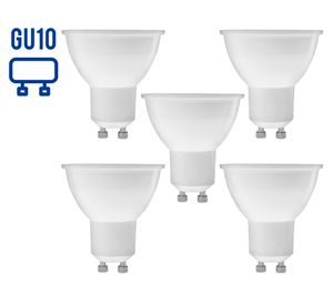 Ampolleta led 7W GU10 luz fría 38º 6500k 5 un