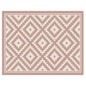 Alfombra de cocina 50x70 cm Rombos rosado