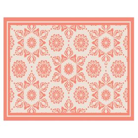 Alfombra de cocina 40x60 cm Flor Indú coral