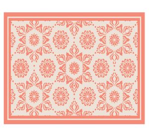 Alfombra de cocina 40x60 cm Flor Indú coral