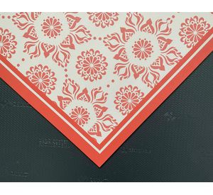 Alfombra de cocina 40x60 cm Flor Indú coral