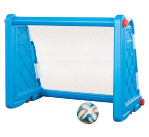 Arco de fútbol plástico azul