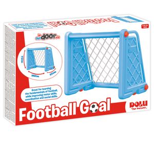 Arco de fútbol plástico azul