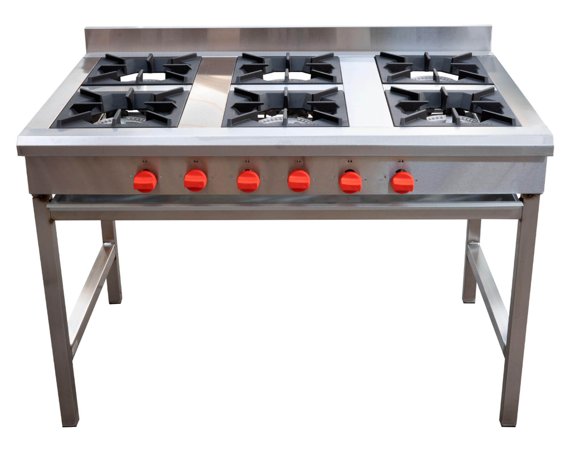Ventus Anafe 6 quemadores N°4 gas licuado gris