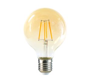 Ampolleta LED 6W E27 luz cálida G80 Globo 5 unidades
