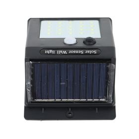 Aplique solar luz fría negro