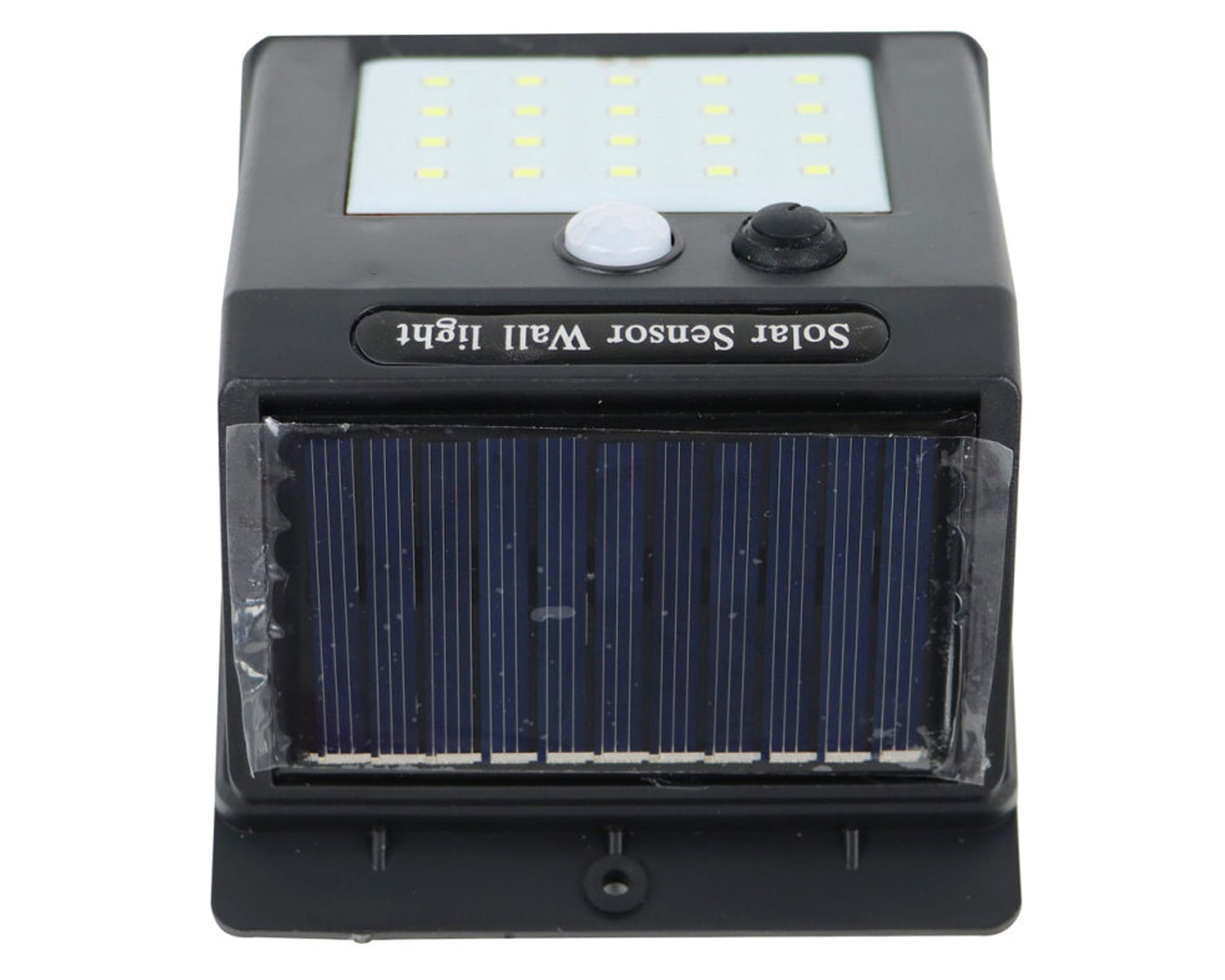 Aplique solar luz fría negro