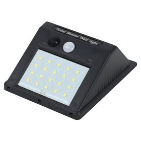 Aplique solar luz fría negro