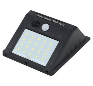 Aplique solar luz fría negro