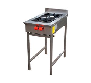 Anafe 2 quemadores acero gas licuado