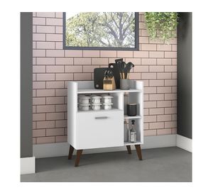 Aparador arrimo rectangular Apolo 80x70x36 cm blanco