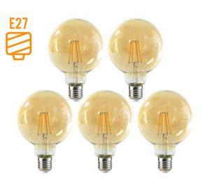 Ampolleta led 4W E27 luz cálida Filamento 5 un