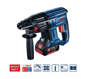 Rotomartillo inalámbrico 18V GBH 180-LI + 2 baterías 4.0 Ah Bosch.