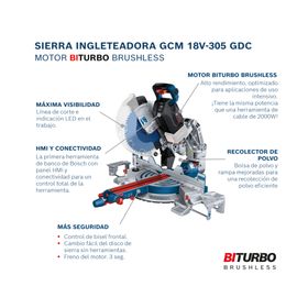 Sierra ingleteadora 12'' GCM 18V-305 GDC Bosch