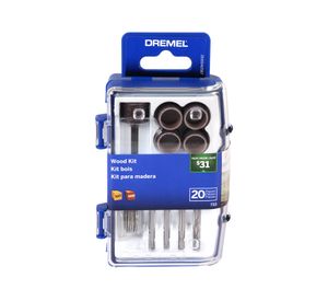 Kit madera 20 piezas Dremel.