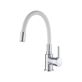 Monomando lavaplatos flexible blanco
