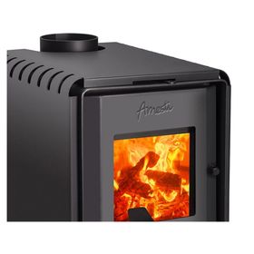Estufa a leña 6000 Kcal/h Scantek 350 gris charcoal Amesti