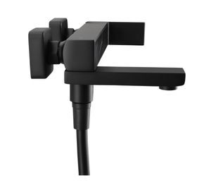 Monomando de tina ducha Átela negro mate