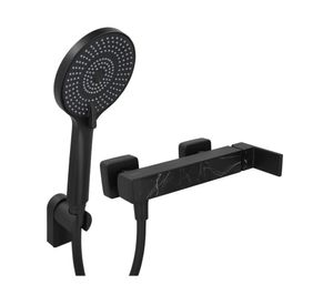Monomando de ducha Átela negro mate
