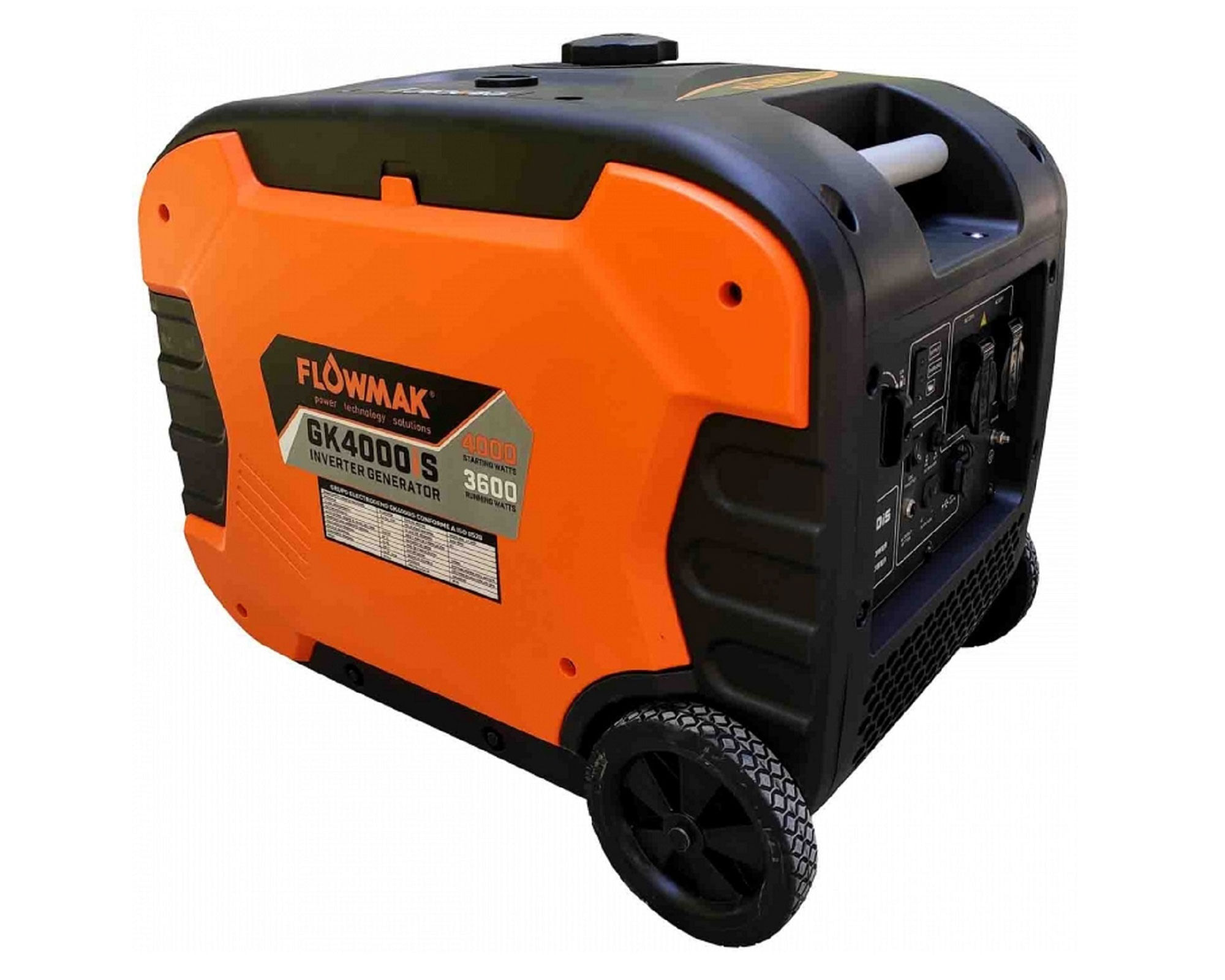 Generador inverter a gasolina manual 3800W 9 lt GK4000iS Flowmak.