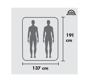 Colchón inflable 2 plazas Alicante azul Doite