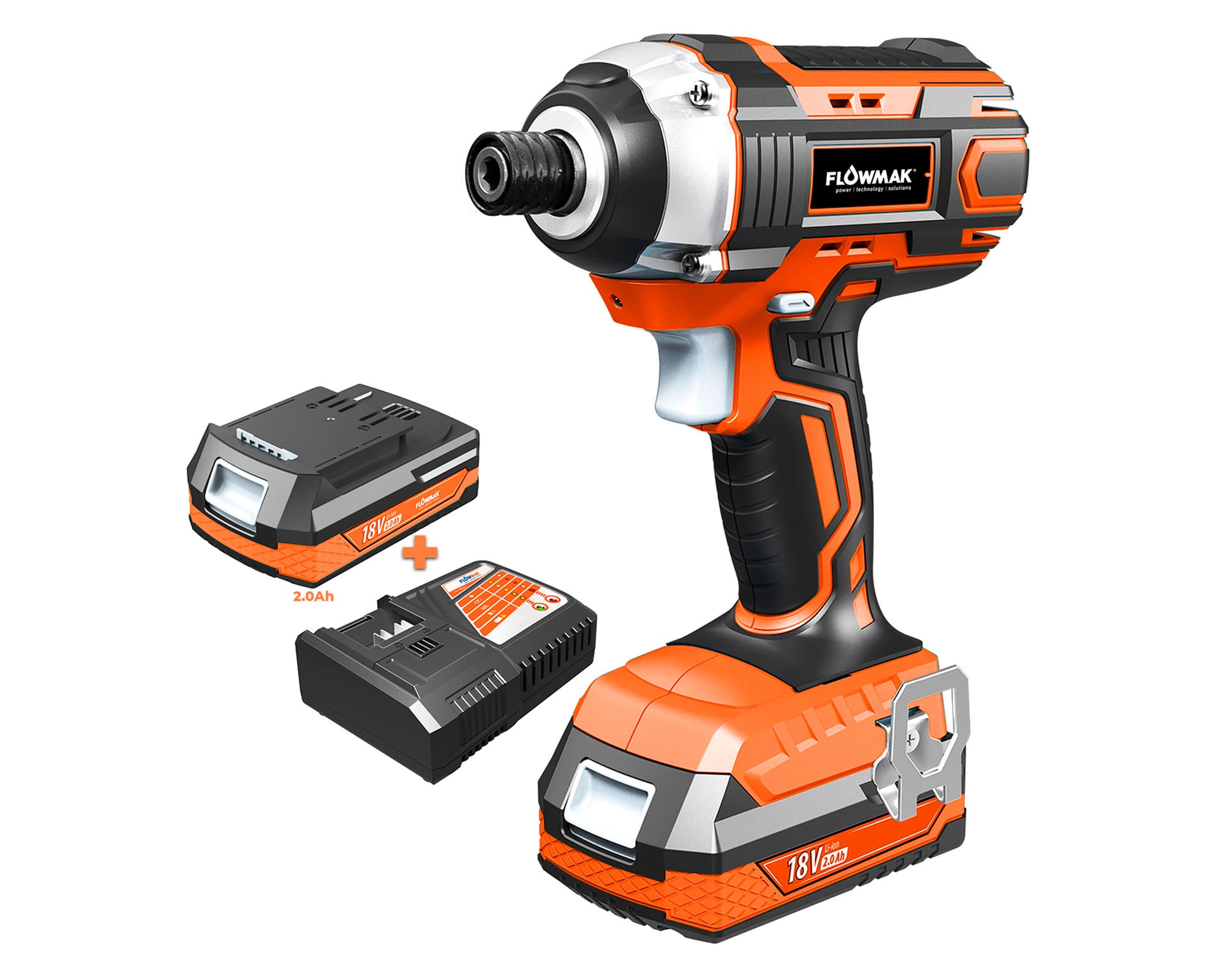 Atornilla impacto 1/4'' 18V batería + cargador